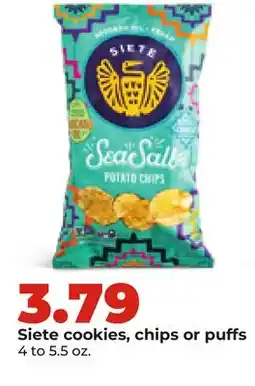 Hy-Vee Siete cookies, chips or puffs offer