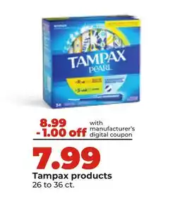 Hy-Vee Tampax products offer