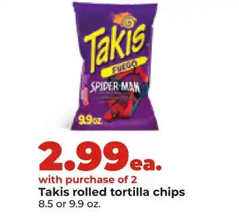 Hy-Vee Takis rolled tortilla chips offer
