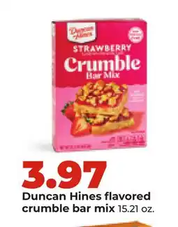 Hy-Vee Duncan Hines flavored crumble bar mix offer