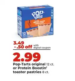 Hy-Vee Pop-Tarts original 12 ct. or Protein Boostin' toaster pastries 8 ct offer