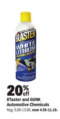 Meijer B'laster and GUNK Automotive Chemicals offer