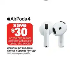 Meijer Apple AirPods 4 Earbuds offer
