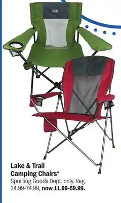 Meijer Lake & Trail Camping Chairs offer