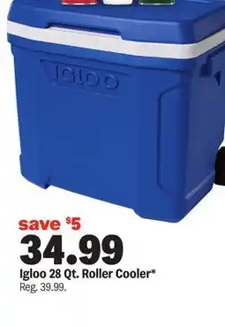 Meijer Igloo 28 Qt. Roller Cooler offer