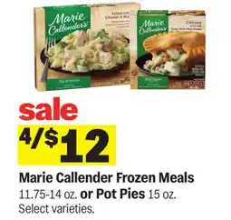 Meijer Marie Callender Frozen Meals 11.75-14 oz. or Pot Pies 15 oz offer