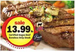Meijer Certified Angus Beef Boneless Strip Steak offer
