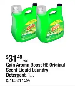 The Home Depot Gain Aroma Boost HE Original Scent Liquid Laundry Detergent, 107-Loads, 154 fl. oz., 2-Pack offer