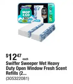 The Home Depot Swiffer Sweeper Wet Heavy Duty Open Window Fresh Scent Refills (20-Count) offer