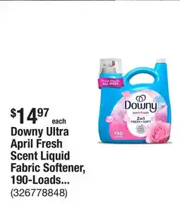 The Home Depot Downy Ultra April Fresh Scent Liquid Fabric Softener, 190-Loads, 140 fl. oz offer