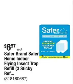 The Home Depot Safer Brand Safer Home Indoor Flying Insect Trap Refill (3 Sticky Refill Glue Cards) offer