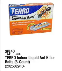 The Home Depot TERRO Indoor Liquid Ant Killer Baits (6-Count) offer