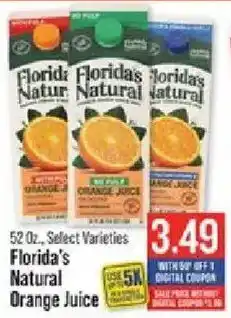 IGA Florida's Natural Orange Juice offer