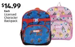 Aldi Licensed Character Backpack offer