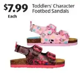 Aldi Toddlers' Character Footbed Sandals offer
