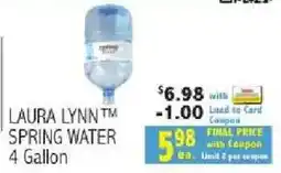Ingles Markets Laura Lynn spring water offer