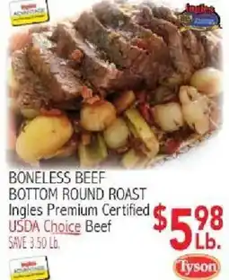Ingles Markets Tyson boneless beef bottom round roast offer