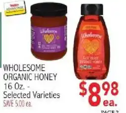 Ingles Markets Wholesome organic honey offer