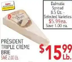 Ingles Markets President triple crème brie offer