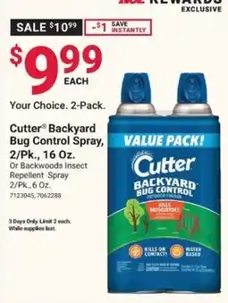 Ace Hardware Cutter backyard bug control spray offer