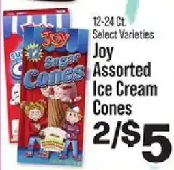 IGA Joy assorted ice cream cones offer