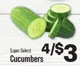 IGA Super Select Cucumbers offer