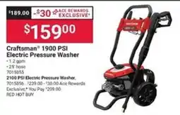 Ace Hardware Craftsman 1900 Psi Electric Pressure Washer offer