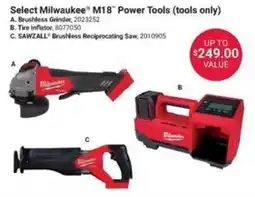 Ace Hardware Select Milwaukee M18 Power Tools offer
