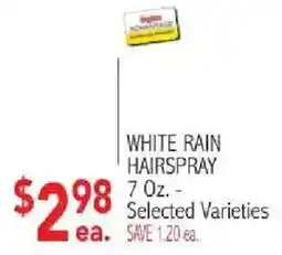 Ingles Markets White Rain hairspray offer
