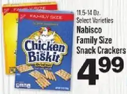 IGA Nabisco family size snack crackers offer
