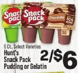 IGA Hunt's Snack Pack Pudding or Gelatin offer