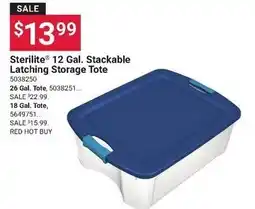 Ace Hardware Sterilite 12 Gal. Stackable Latching Storage Tote offer