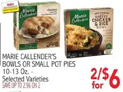 Ingles Markets Marie Callender's bowls or small pot pies offer