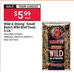 Ace Hardware Wild & Strong small batch wild bird food offer