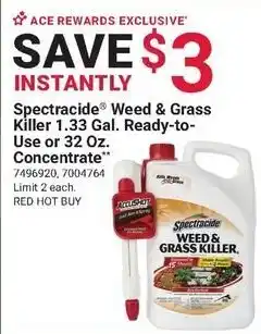 Ace Hardware Spectracide weed & grass killer offer