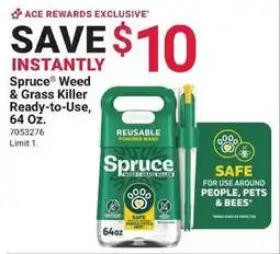 Ace Hardware Spruce weed & grass killer ready-to-use offer