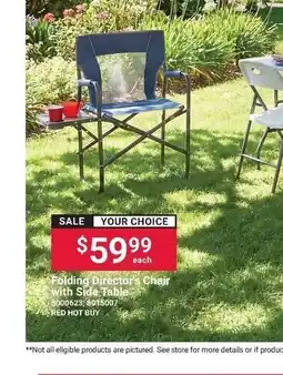 Ace Hardware Folding Director's Chair with Side Table offer