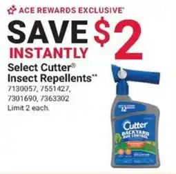 Ace Hardware Cutter insect repellents offer