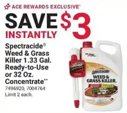 Ace Hardware Spectracide weed & grass killer offer