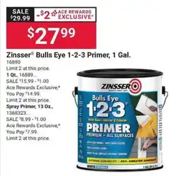Ace Hardware Zinsser Bulls Eye 1-2-3 Primer offer