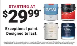 Ace Hardware Royal interior wall paint offer