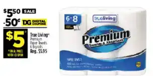 Dollar General True Living Premium Paper Towels offer