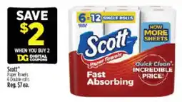 Dollar General Scott paper towels offer