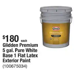 The Home Depot Glidden Premium Exterior Paint offer