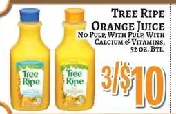 Trade Fair Supermarket Tree Ripe orange juice offer