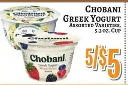 Trade Fair Supermarket Chobani Greek Yogurt offer
