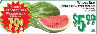 Trade Fair Supermarket Sliced Red Seedless Watermelon offer