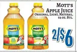 Trade Fair Supermarket Mott's apple juice offer