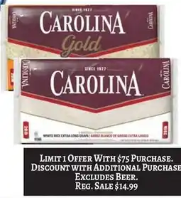 Trade Fair Supermarket Carolina Gold offer