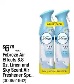 The Home Depot Febreze Air Effects offer